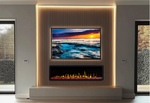 60-Inch Electric Fireplace | Modern Wall Mount With Realistic Flames - LEDHomeDecors.com