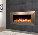 Electric fireplace with realistic flames and remote control