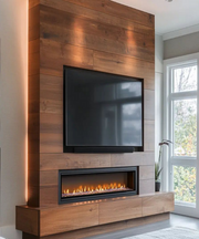 50 inch Electric Fireplace | Chemney Free With Realistic Flames.