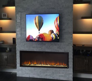 60-Inch Electric Fireplace | Modern Wall Mount With Realistic Flames