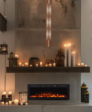 50 inch Electric Fireplace | Chemney Free With Realistic Flames.