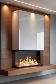 60 Inch 3-Sided Electric Fireplace | Top-Quality Realistic LED Flames