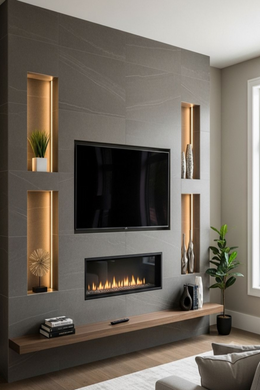 60-Inch Electric Fireplace | Modern Wall Mount With Realistic Flames