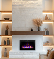 28 Inch Electric Fireplace Small LED Flame Effect