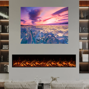 84 inch Realistic Electric Fireplace Year-Round Ambiance