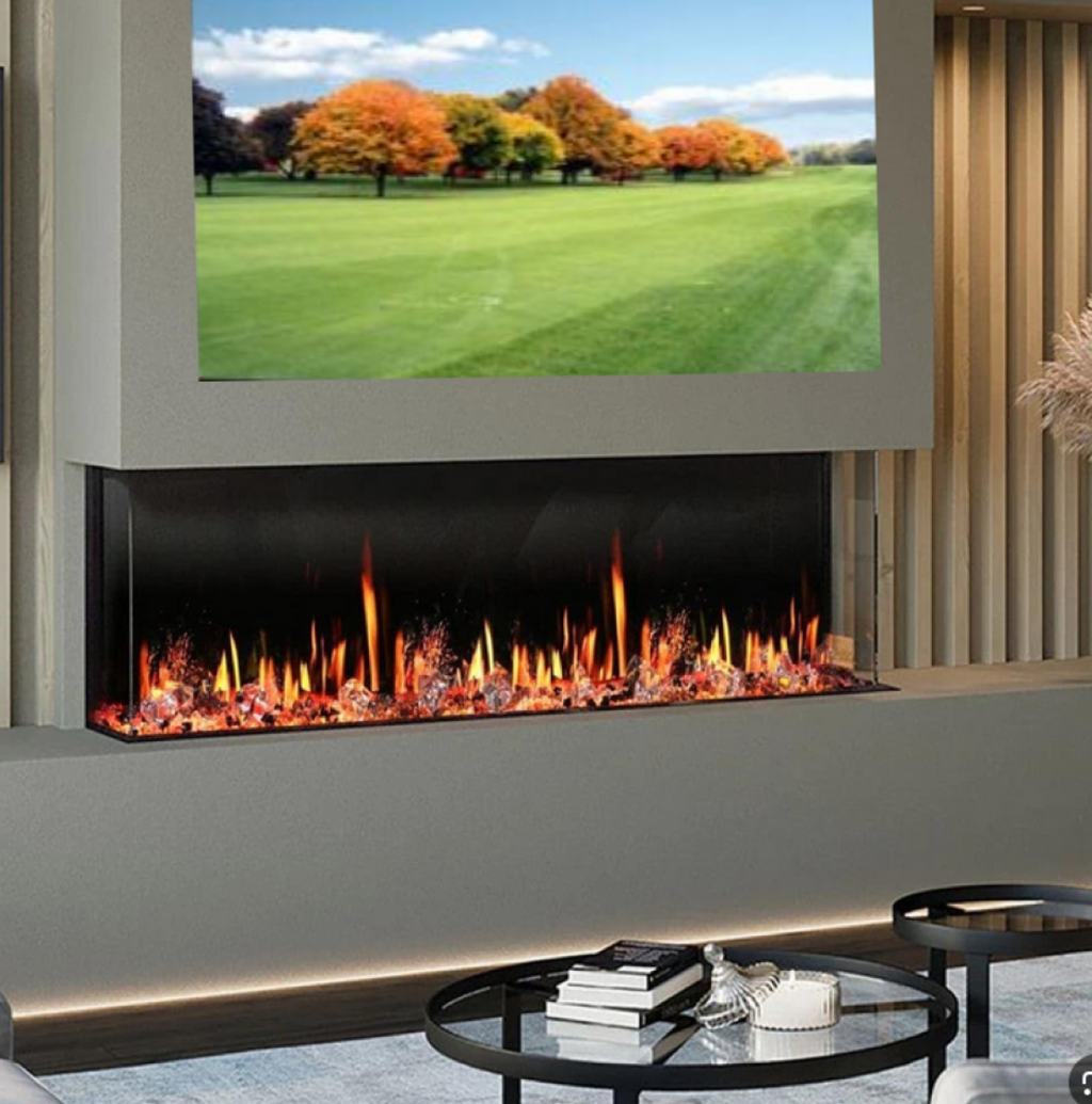 LED Fireplace Elegant Flame | Elegant Ebony Electric Fireplace ...
