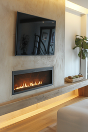42 Inch Smart Electric Fireplace With Realistic Flame Adjustment