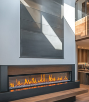 Smart 100 inch Electric Fireplace: Operates Without Heat For Ambiance