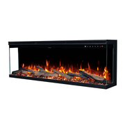 50 inch 3 Sided Electric Fireplace With Realistic Log set & Crystals - LEDHomeDecors.com