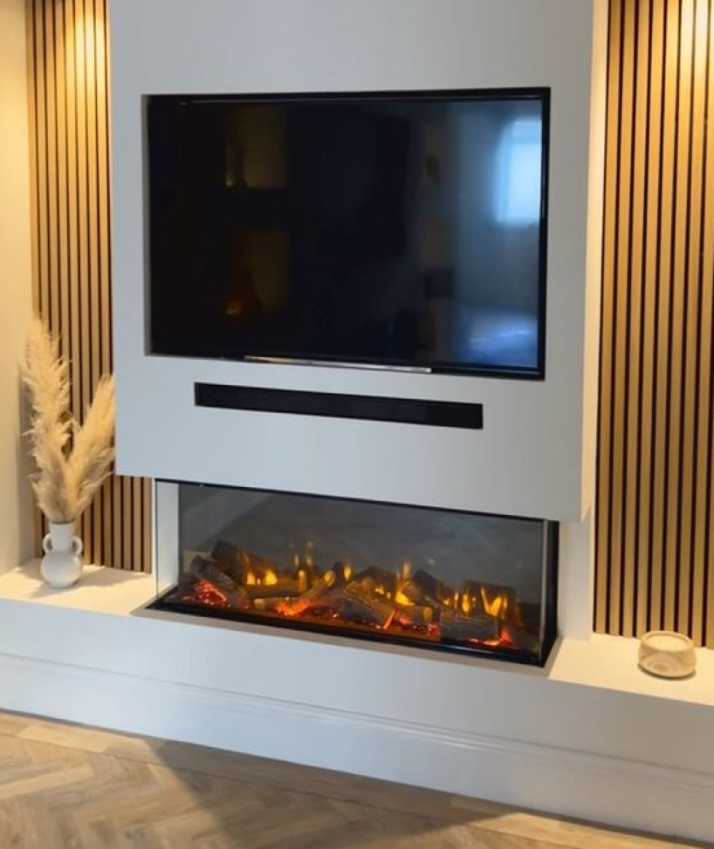 LED Fireplace Elegant Flame | Elegant Ebony Electric Fireplace ...