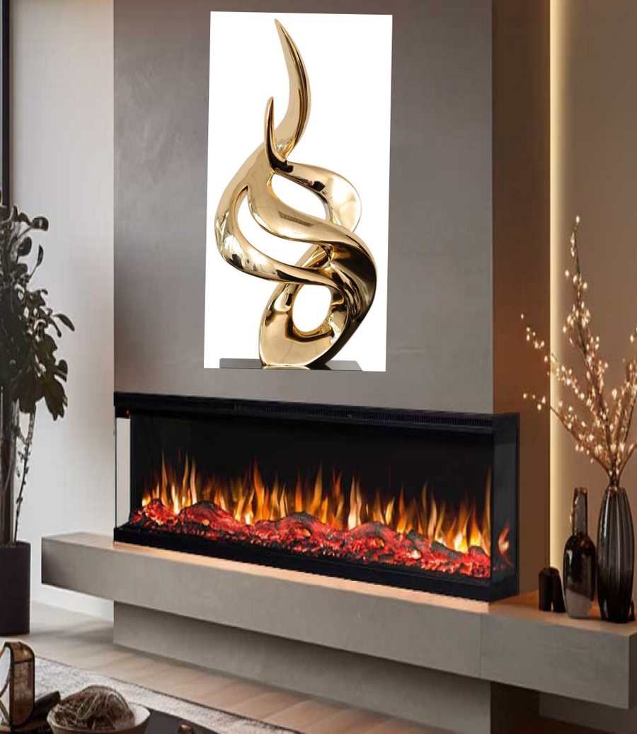 LED Fireplace Elegant Flame | Elegant Ebony Electric Fireplace ...