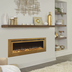 Electric Fireplace With Gold Frame
