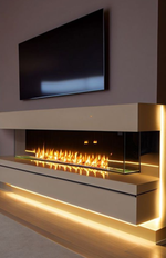 Electric fireplace with no mess to clean up