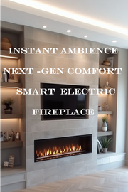 60-Inch Electric Fireplace | Modern Wall Mount With Realistic Flames