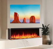 50 in 3 Sided Electric Fireplace With Realistic Log set & Crystals
