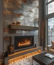 40 Inch Small Electric Fireplace | Remote Control Heat & Flame Setting