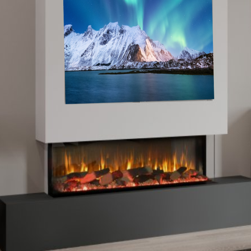 LED Fireplace Elegant Flame | Elegant Ebony Electric Fireplace ...