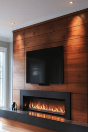 84 inch Realistic Electric Fireplace Year-Round Ambiance