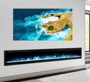 Smart 100 inch Electric Fireplace: Operates Without Heat For Ambiance