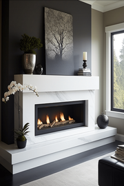 60-Inch Electric Fireplace | Modern Wall Mount With Realistic Flames