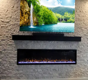 84 inch Realistic Electric Fireplace Year-Round Ambiance