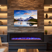 84 Inch Modern Electric Fireplace | Wall Mount With Realistic Flames