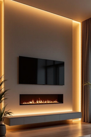 84 inch Realistic Electric Fireplace Year-Round Ambiance