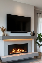40 Inch Small Electric Fireplace | Remote Control Heat & Flame Setting