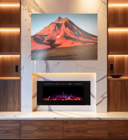 60 Inch Elegant Electric Fireplace Realistic Flame