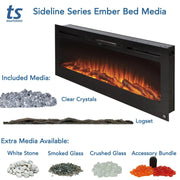 84 inch Realistic Electric Fireplace Year-Round Ambiance