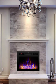 28 Inch Electric Fireplace Small LED Flame Effect