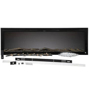 84 Inch Modern Electric Fireplace | Wall Mount With Realistic Flames