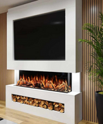 60 Inch 3-Sided Electric Fireplace | Top-Quality Realistic LED Flames - LEDHomeDecors.com