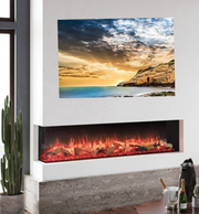 60 Inch 3-Sided Electric Fireplace | Top-Quality Realistic LED Flames