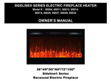 72" Electric Fireplace, Wall Mount Electric Fire Place, Touchstone, contemporary LED - Contemporary LED