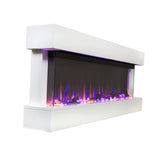 50" Wall mount 3 sided Electric Fireplace