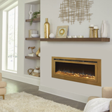 Golden Elegant Electric Fireplace With Remote