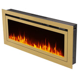 Golden Elegant Electric Fireplace With Remote