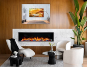 Electric fireplace with realistic flames 